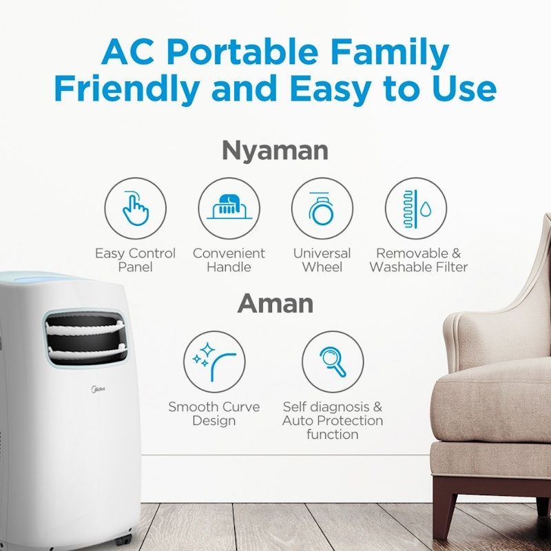 Midea | AC Portable 1.5 PK