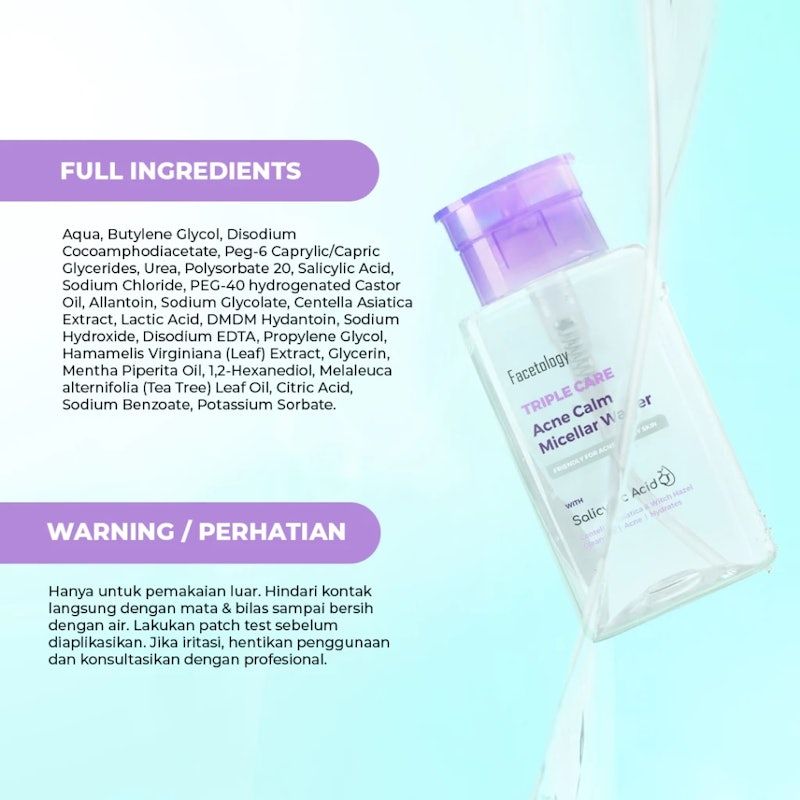 Facetology | Triple Care Acne Calm Micellar Water