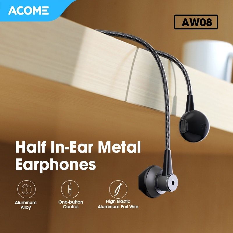 Wired Earphone Headset Aluminum Alloy