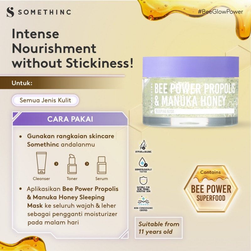 SOMETHINC BEE POWER Propolis & Manuka Honey Sleeping Mask