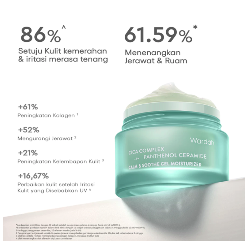 Wardah | Cica Complex + Panthenol Ceramide Calm & Soothe Gel Moisturizer
