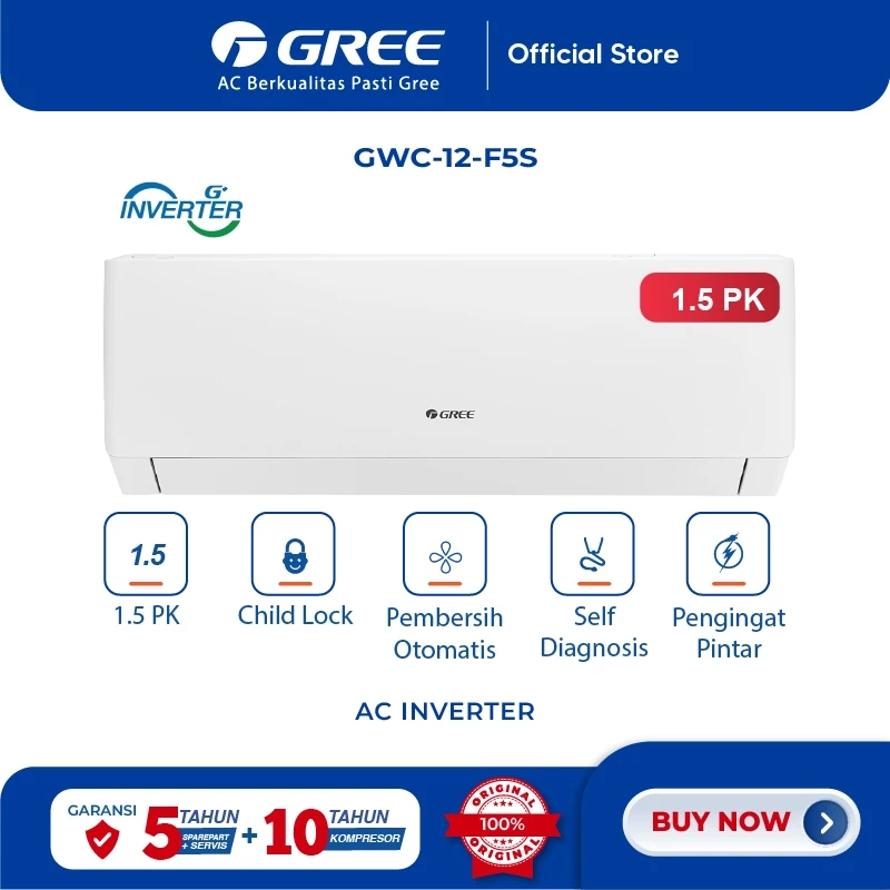 Gree Residential AC F5S Inverter Series 1.5 PK