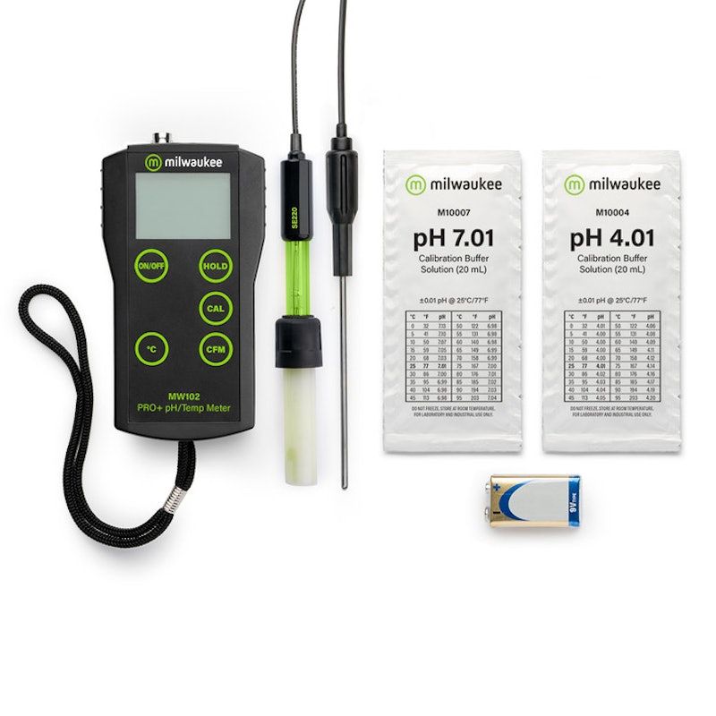 Milwaukee PRO+ 2-in-1 pH and Temperature Meter with ATC