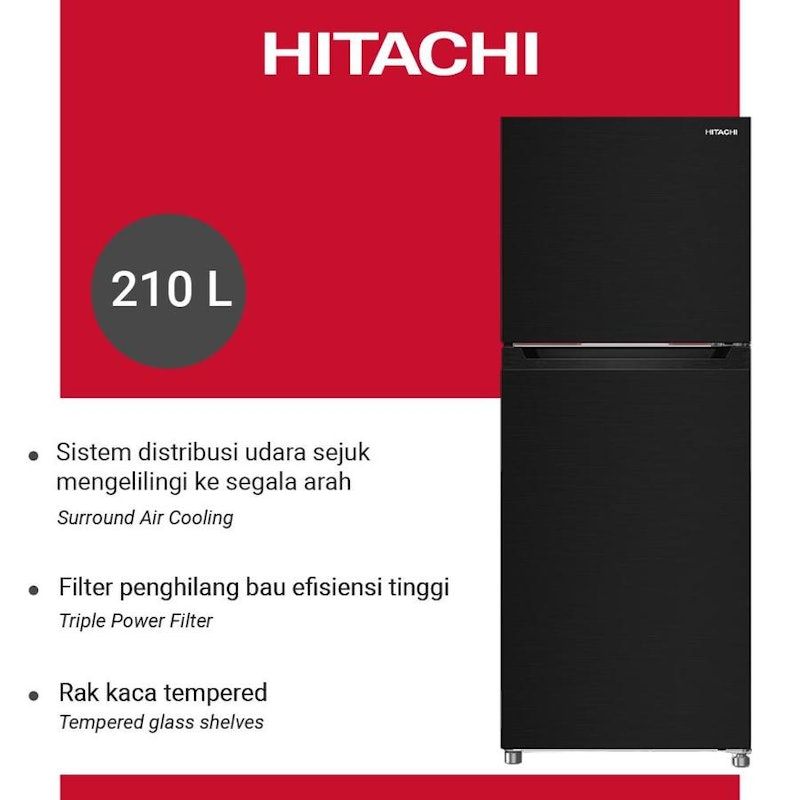 Hitachi | Kulkas 2 Pintu Top Freezer