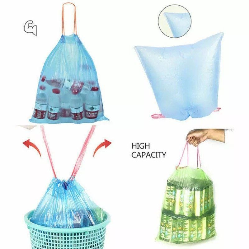Kantong Sampah Gulung Tali Serut Isi 15 Pcs