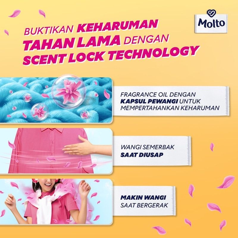 Molto Pelembut dan Pewangi Parfum Boost Japanese Peach