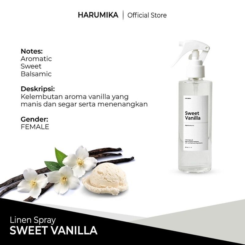 Harumika Linen Spray Sweet Vanilla Lace
