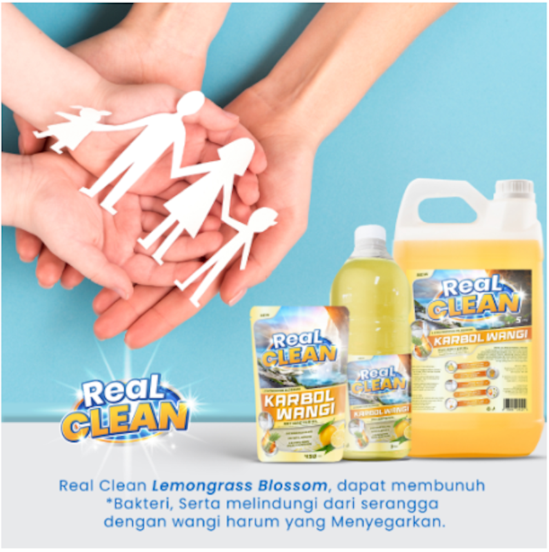 Real Clean Karbol Wangi Lemongrass Blossom
