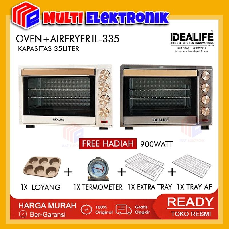 IDEALIFE Oven Listrik Low Watt 35 Liter