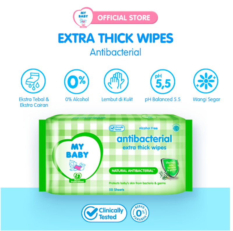 Antibacterial Extra Thick Wipes