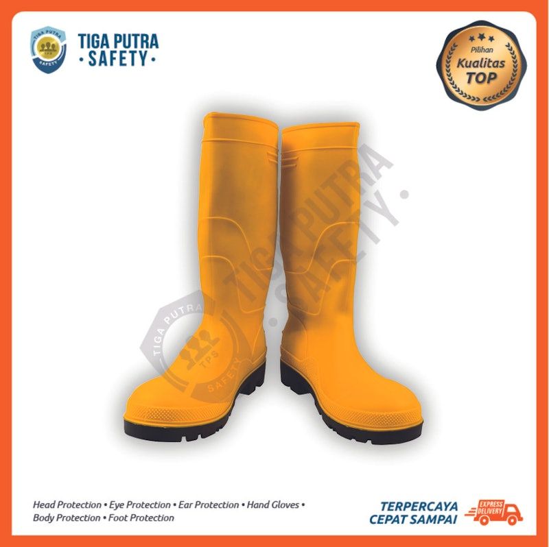 Leopard Sepatu Boot Safety Karet