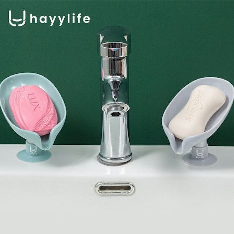 Tatakan Sabun Batang Motif Daun Wastafel