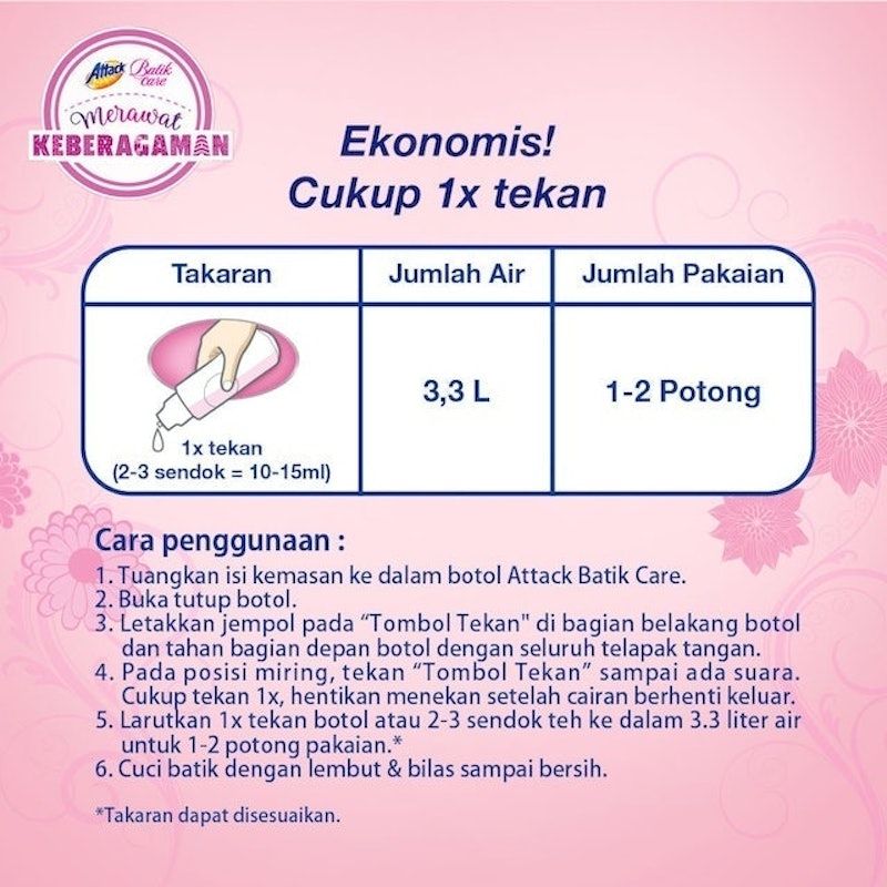 Attack | Deterjen Cair Batik Care