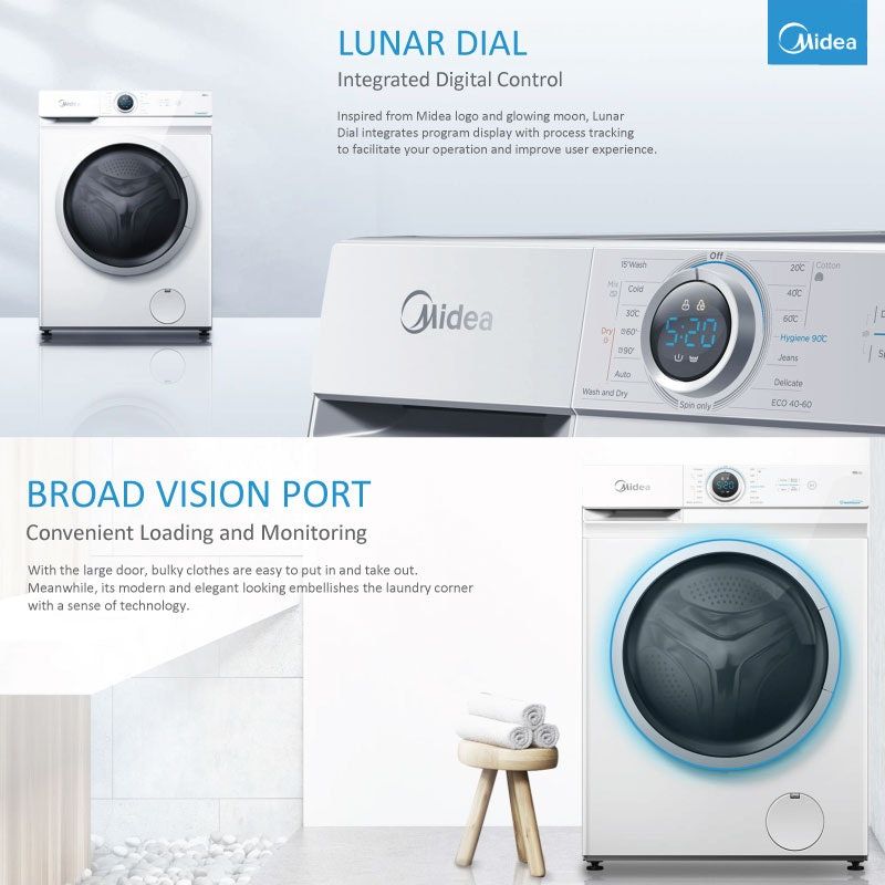 Midea | Mesin Cuci Front Load Kapasitas 7.5 Kg