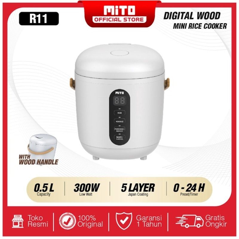MITO Digital Wood Mini Rice Cooker 0,5L