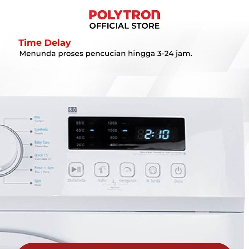 Polytron | Mesin Cuci Front Loading Wonderwash Series 7 kg