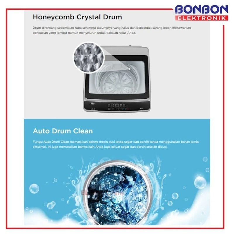 TCL Mesin Cuci Top Loading 9 kg