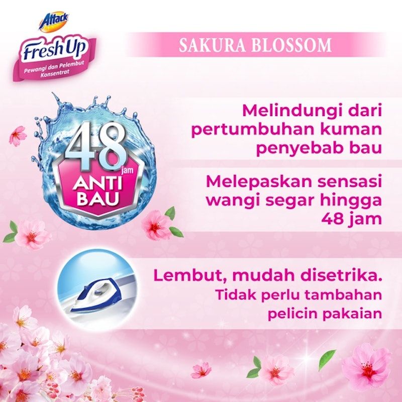 Attack Fresh Up Softener Pewangi Sakura Blossom