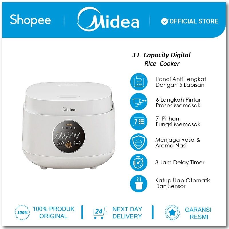 Midea | Digital Rice Cooker 1L