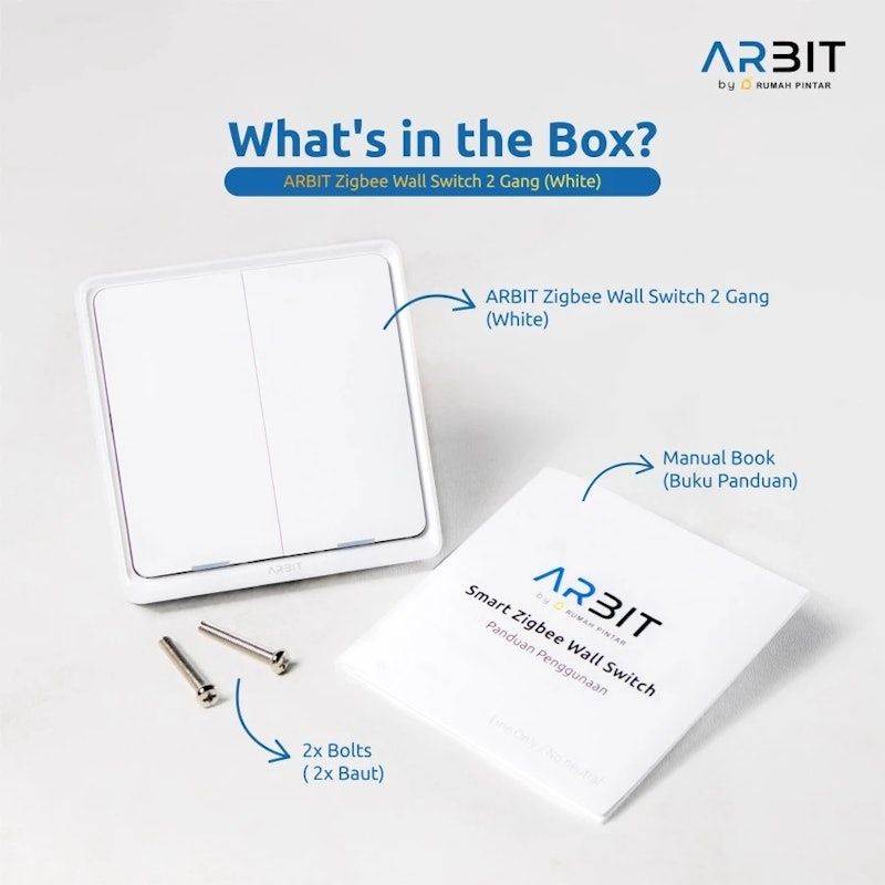 ARBIT Smart Zigbee 2 Gang Wall Switch