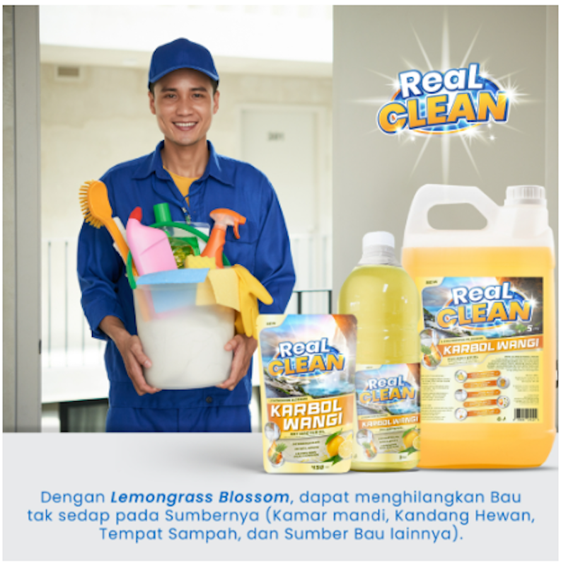 Real Clean Karbol Wangi Lemongrass Blossom