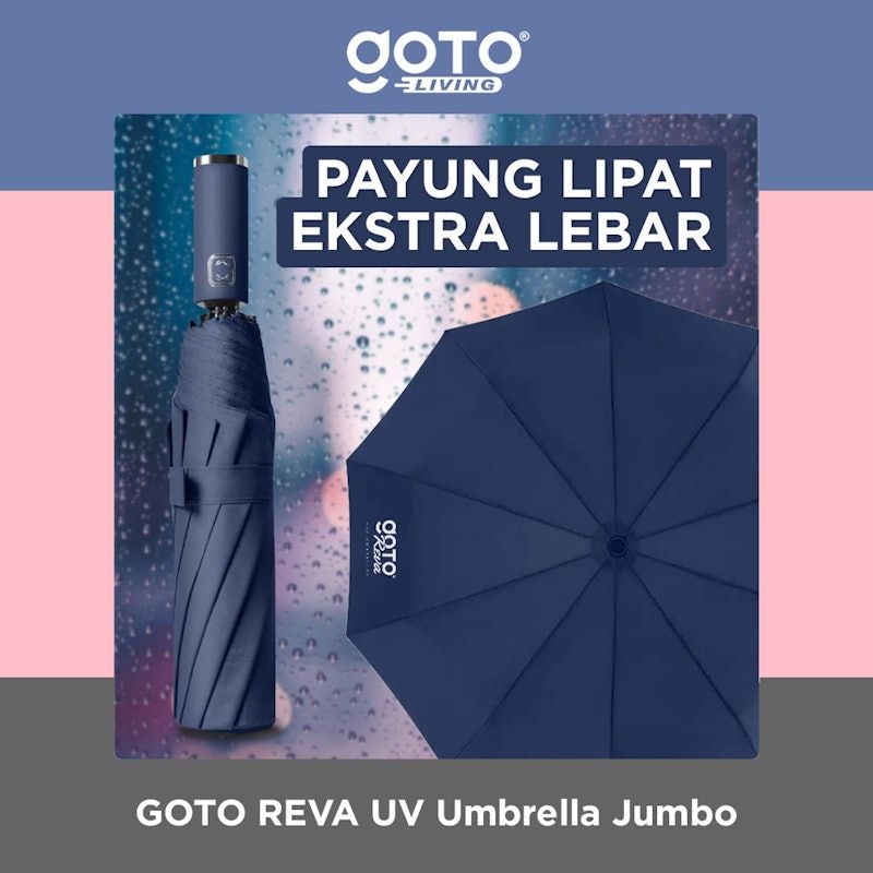 Goto Living | Reva Payung Lipat Otomatis Anti UV Jumbo