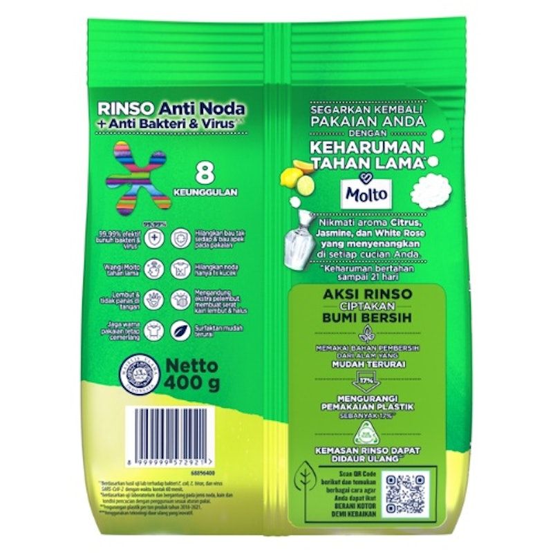 Rinso Molto Deterjen Bubuk Anti Noda Classic Fresh