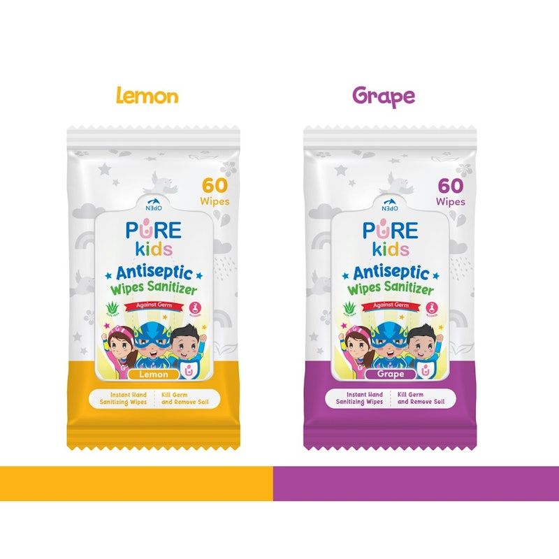 Pure Kids Antiseptic Wipes Sanitizer