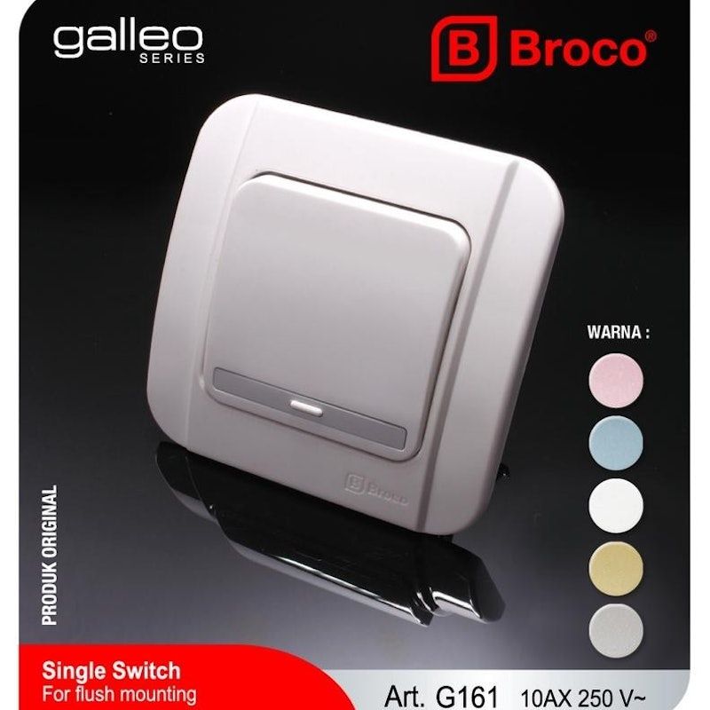 Broco Galleo Single Switch Snow White
