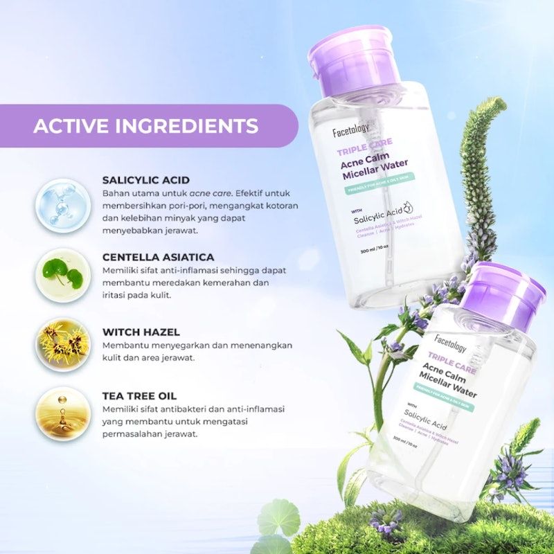Facetology | Triple Care Acne Calm Micellar Water