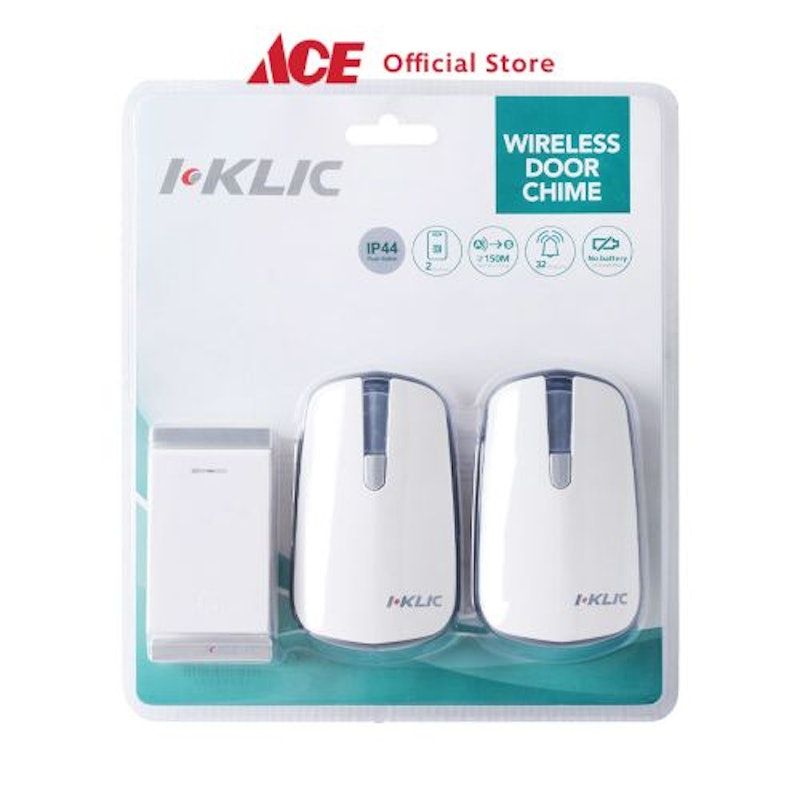 I-Klic Bel Pintu Nirkabel Kinetic 2 Receiver