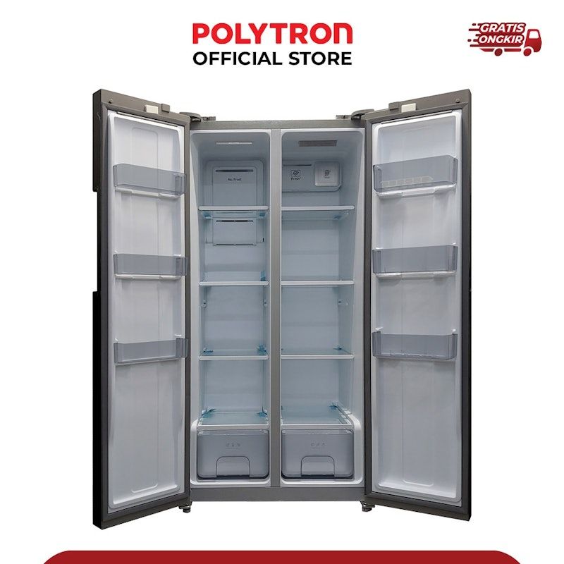 POLYTRON Kulkas 2 Pintu Side By Side