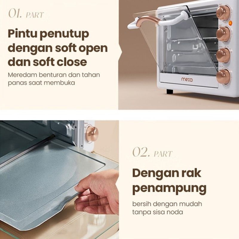 Mecoo Aesthetic Electric Oven 22 Liter