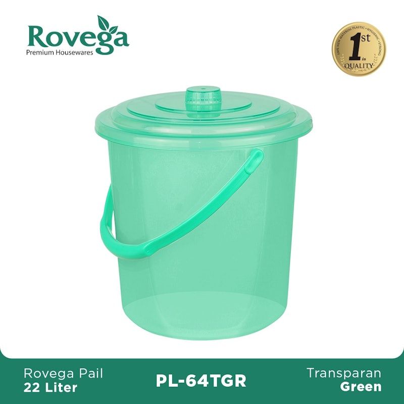 Rovega Ember Plastik / Trans Solid Pail 22 Liter Dengan Tutup Food Grade