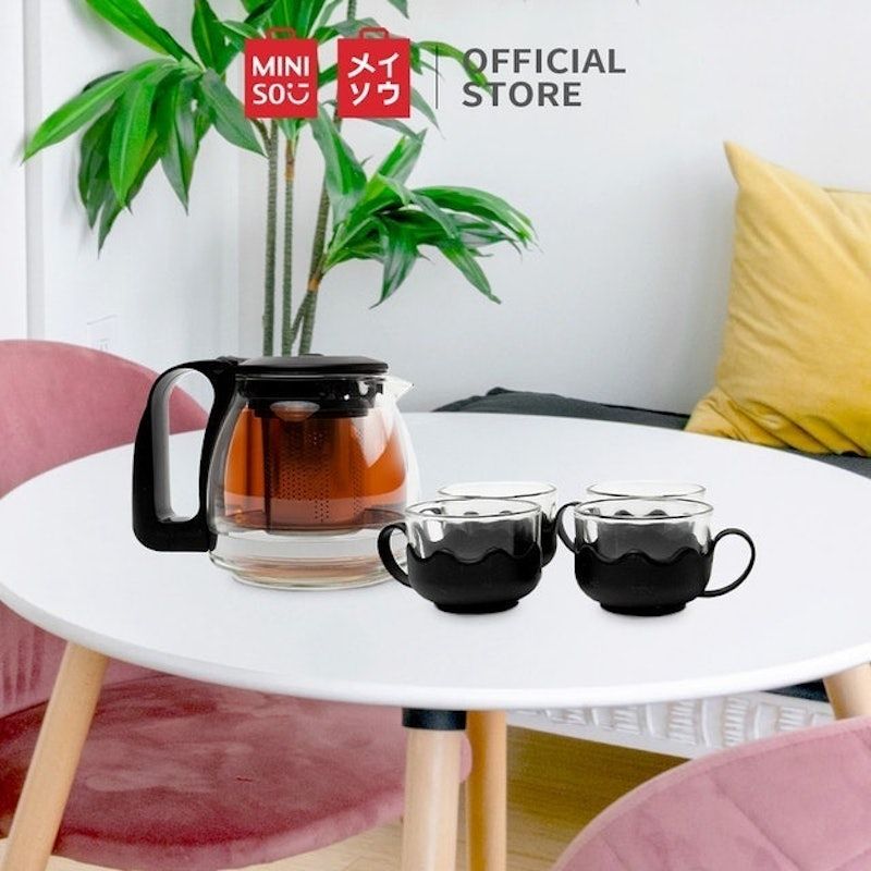 Set Teko Teh Kaca dan Gelas