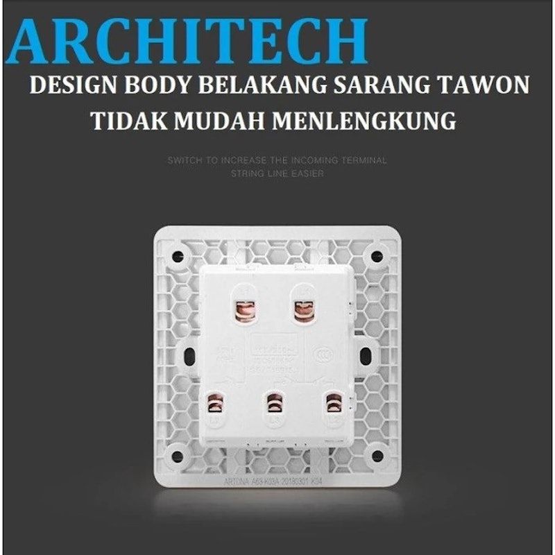 ARCHITECH Infinity A63 Black Series 4 Gang 2 Arah