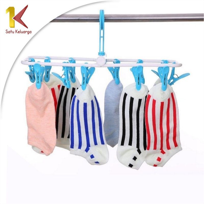 Gantungan Baju Lipat Jepitan 12in1