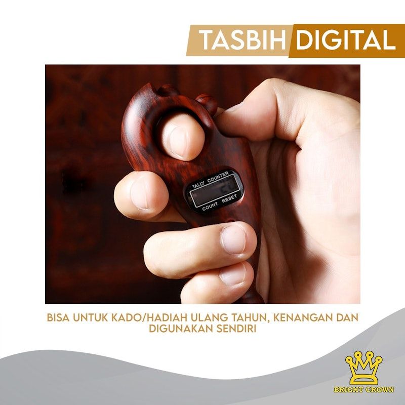 Tasbih Digital Kayu Modern