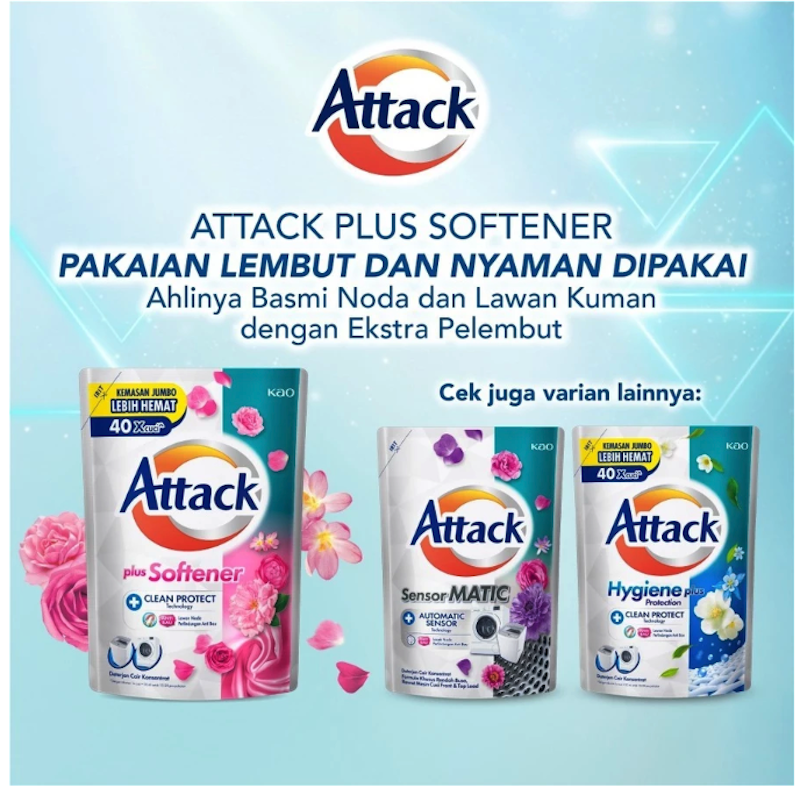 Attack | Softener Plus Anti Kusut Liquid 1.200 ml