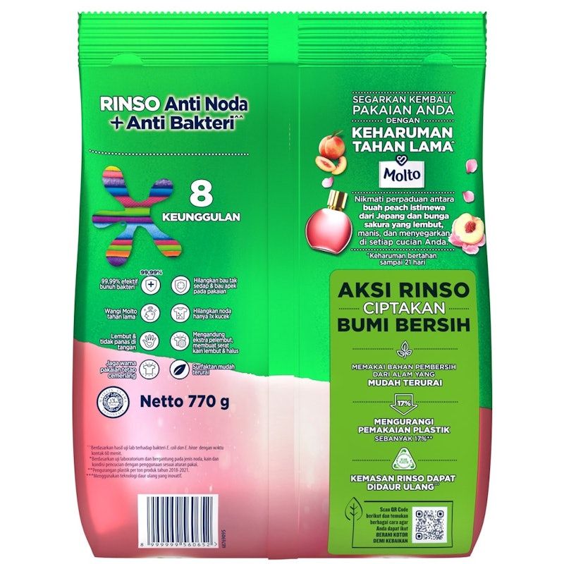 Rinso Molto Japanese Peach Detergen Bubuk