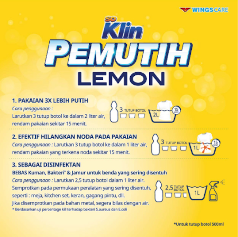 Soklin Pemutih Lemon