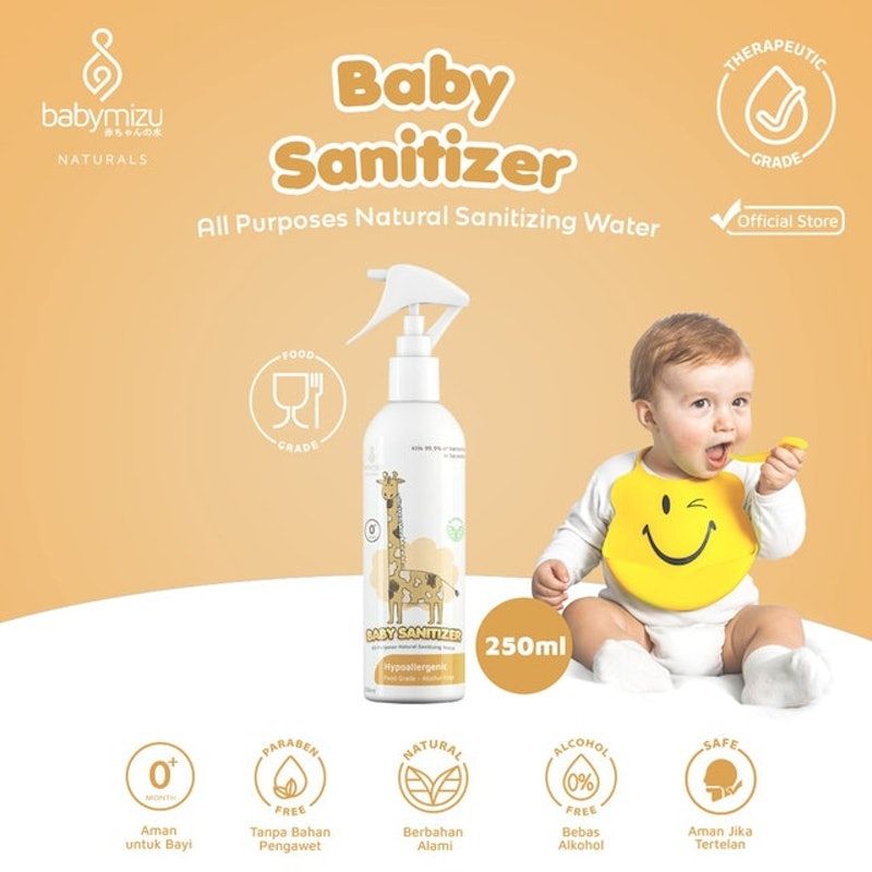 Baby Sanitizer Hypoallergenic All Purposes Sanitizing Water 100% Natural