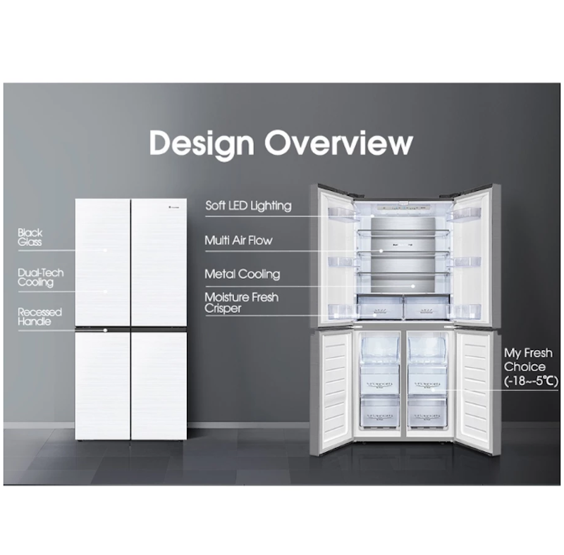 Hisense | Kulkas 4 Pintu 507L White