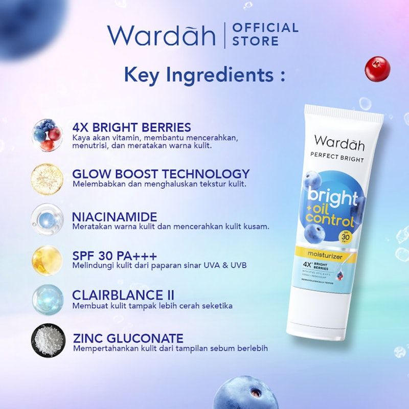 Wardah | Perfect Bright Moisturizer Bright + Oil Control SPF 30 PA+++