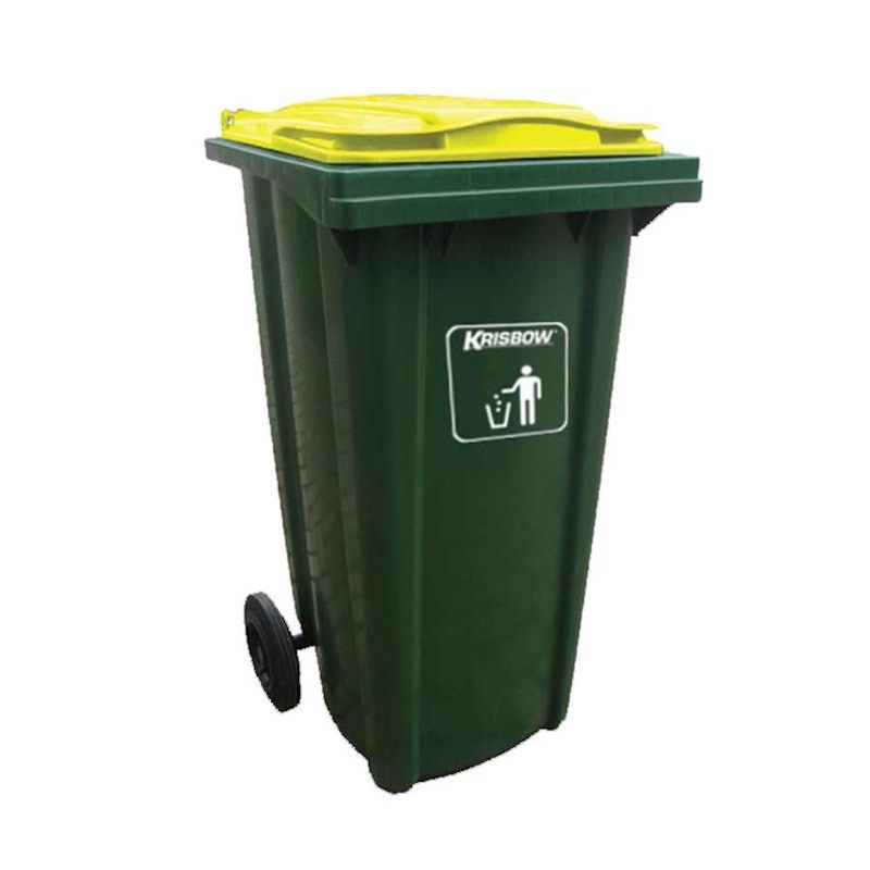 Dust Bin with Yellow Lid 120L