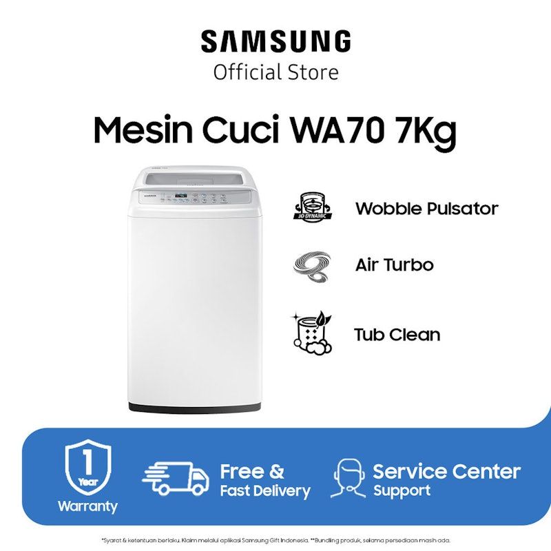 Samsung | 7 kg Laundry Top-load Washer Wobble™ Technology