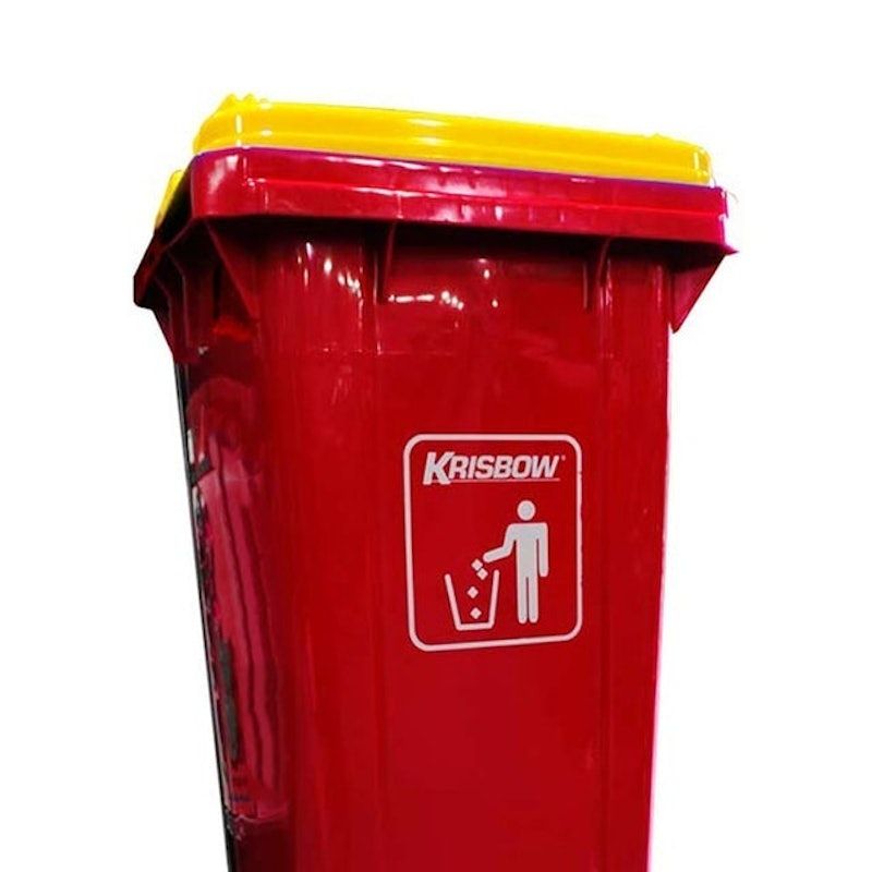 Dust Bin 240L Pedal and Yellow Lid