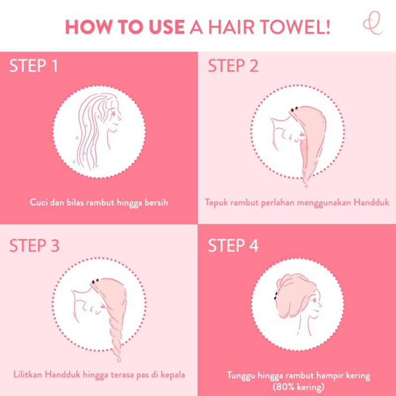 Handduk By Today Coral Velvet Microfiber Hair Towel
