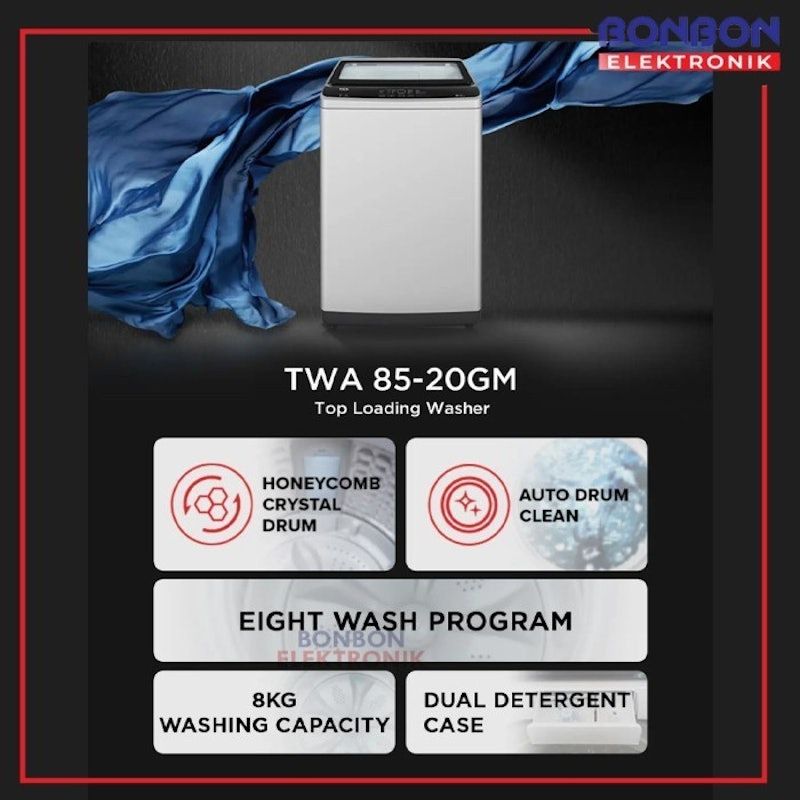 TCL Mesin Cuci Top Loading 9 kg