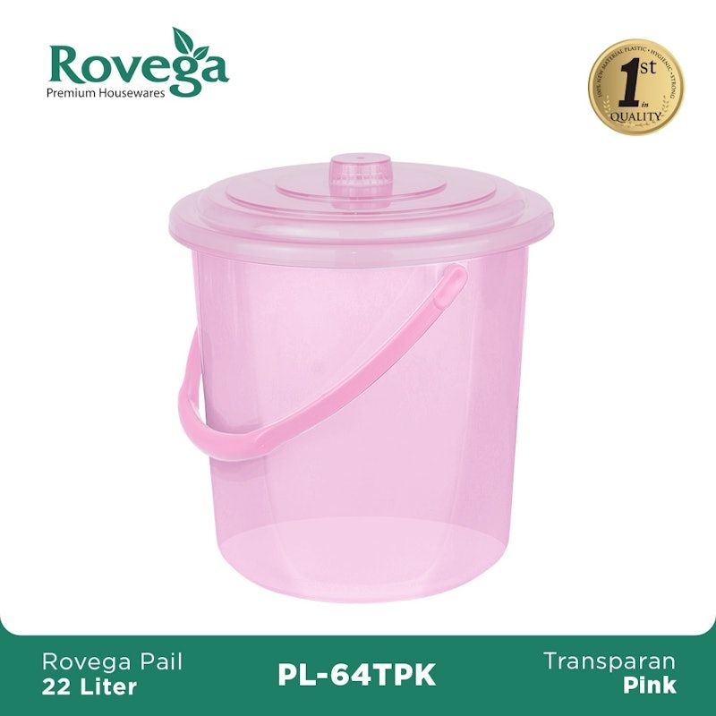 Rovega Ember Plastik / Trans Solid Pail 22 Liter Dengan Tutup Food Grade